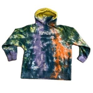 RUBBER LOGO TIE DYE HOODIE